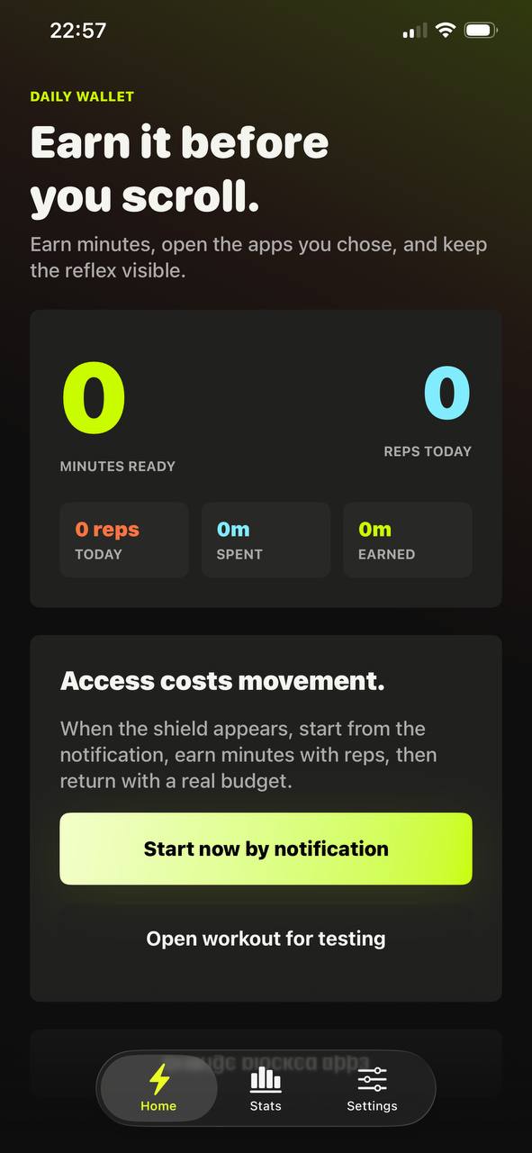 Ultiox App Home Screen